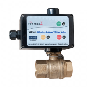 Fortrezz Automated Water Shut-off Valve (Indoor) 1'', Z-Wave 300 Series - Vera Shop