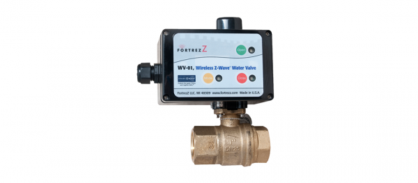 Fortrezz Automated Water Shut-off Valve (Indoor) 1'', Z-Wave 300 Series - Vera Shop