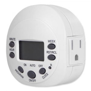 GE Indoor Plug-In 7-Day Digital Timer, White