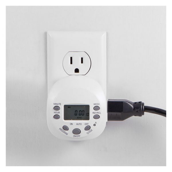 GE Indoor Plug-In 7-Day Digital Timer, White