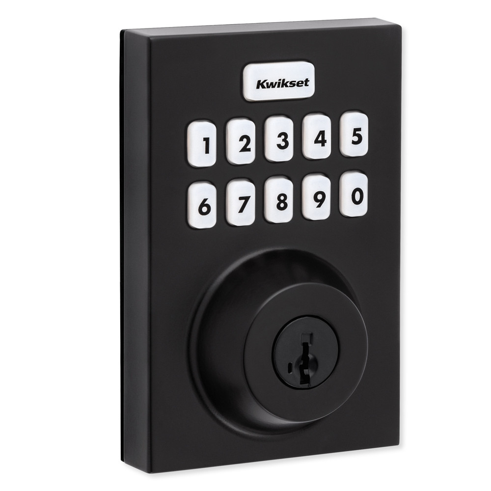 Kwikset Home Connect 620 Smart Lock, Z-Wave 700, Contemporary with Deadbolt, Matte Black