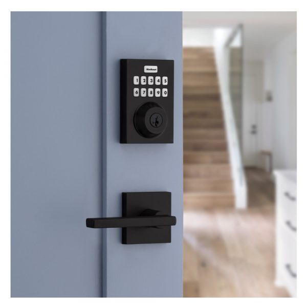 Kwikset Home Connect 620 Smart Lock, Z-Wave 700, Contemporary with Deadbolt, Matte Black