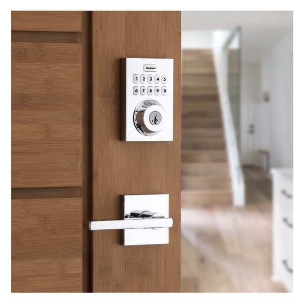 Kwikset Home Connect 620 Smart Lock, Z-Wave 700, Contemporary with Deadbolt, Matte Black