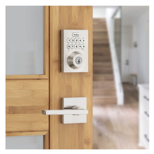 Kwikset Home Connect 620 Smart Lock, Z-Wave 700, Contemporary with Deadbolt, Matte Black