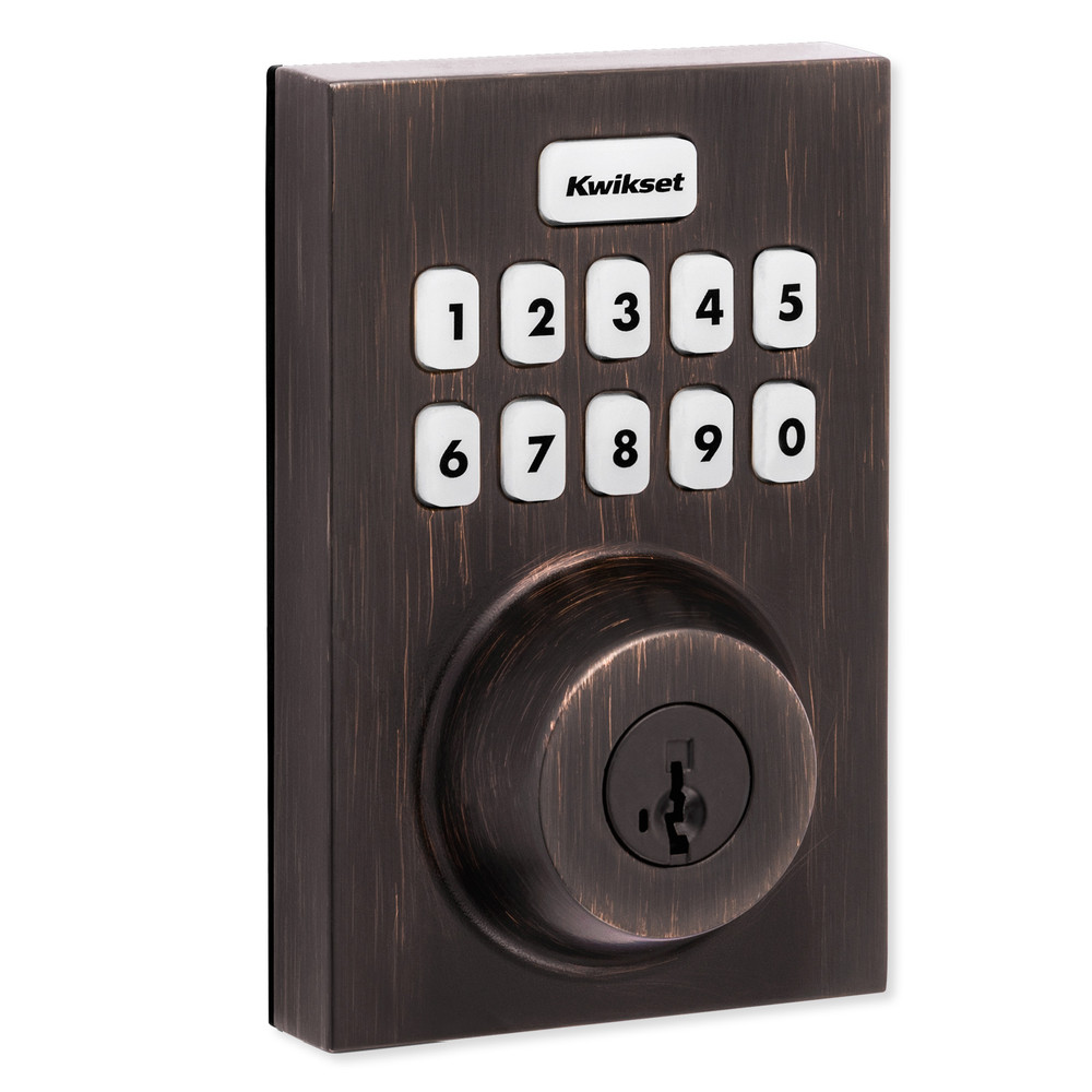 Kwikset Home Connect 620 Smart Lock, Z-Wave 700, Contemporary with Deadbolt, Venetian Bronze