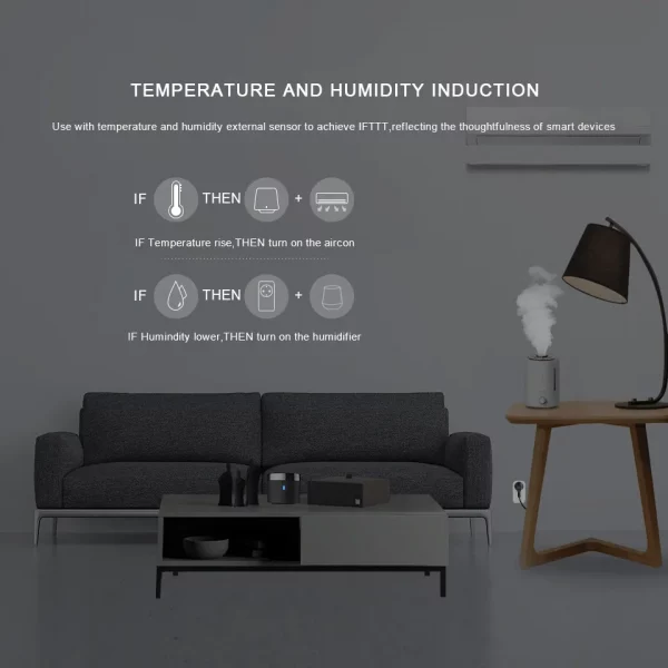 BroadLink RM4 Pro+HTS2 IR RF Version Wireless Universal Remote Hub with Temp and Humidity Sensor Smart Home Solution - Image 3