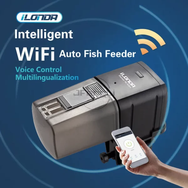 Ilonda Wifi Fish Feeder Organ Smart Control Aquarium Tank Automatic Feeding Device Timing Fishing Equipment Accessories Carp - Image 2