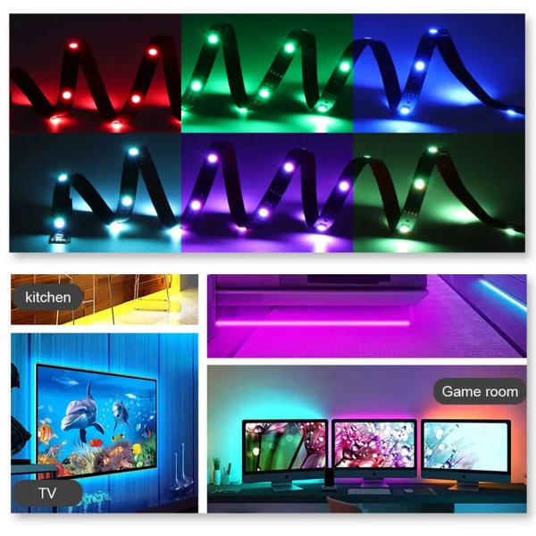 Smart Tuya Zigbee Led Strip Light Wifi USB TV Led Backlight Tape RGB Lights Works with Alexa /Zigbee Hub/Google /Smartthings - Image 2