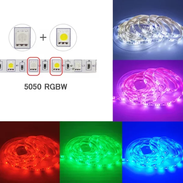 Zigbee 3.0 LED Strip Kit DC 12V 5050 5M WW/RGB/RGBW/RGBCCT LED Lights Tuya Zigbee Smart Home Dimmer Controller for Alexa Google - Image 3