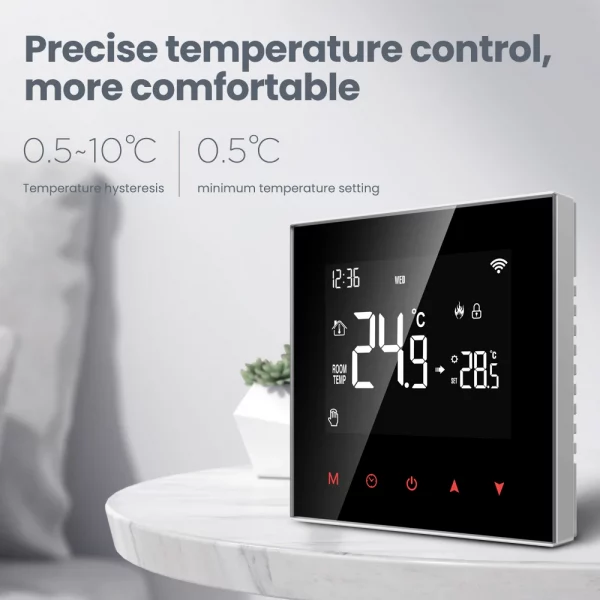 AVATTO Tuya Zigbee Smart Thermostat,Electric Heating Water Gas Boiler Temperature Controller Work with Alexa Google Home - Image 5