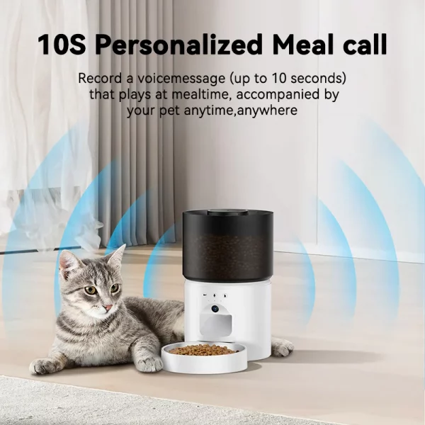 ROJECO Automatic Cat Feeder With Camera Video Pet Food Dispenser Smart APP Remote Control Auto Feeder For Cat Kitten Dog Supply - Image 4