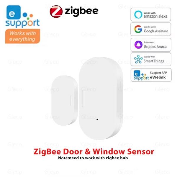 Ewelink Zigbee Door Window Sensor Magnetic Open Closed Detector Security Burglar Alarm Door Sensors For Alexa Home Assistant