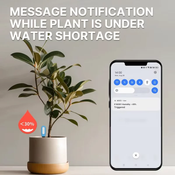 MOES Tuya Smart ZigBee Soil Temperature Meter Moisture Humidity Sensor Plant Monitor Detector Garden Automation Irrigation - Image 2