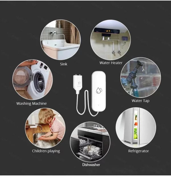 Tuya ZigBee Water Sensor Leakage Alarm Flood Leak Detector Smart Home APP Remote Control Smart Home Security Protection - Image 3