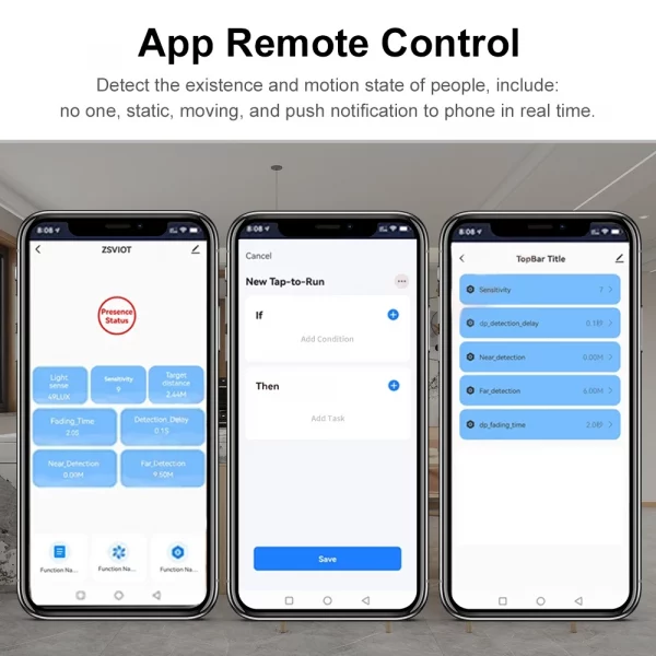 Tuya Wifi/Zigbee MmWave Human Presence Motion Sensor with Luminance/Distance Detection 5V USB With Bracket Smart Home Automation - Image 3