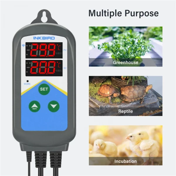 INKBIRD ITC-306T-WIFI Heating and Cooling Dual Relay Temperature Controller for Greenhouse ,Propagation,Cultivation,Brewing - Image 2