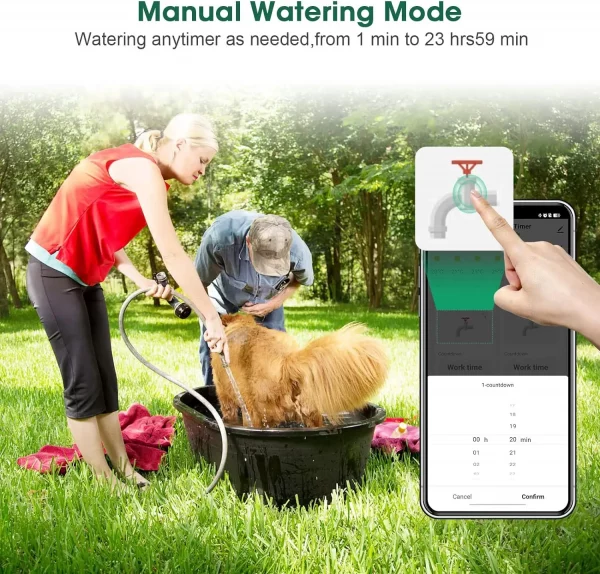 Insoma Automatic Water Timer with Gateway Dual Hose Garden Irrigation Watering System Remote Sprinkler Programmer support Alexa - Image 6