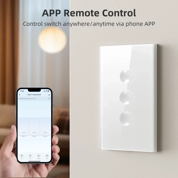 AVATTO Tuya Zigbee Smart Light Switch,Groove Design Touch Button,Smart Life APP Remote Control,Work With Alexa Google Home - Image 4