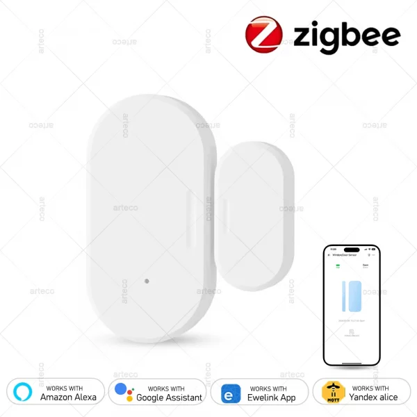 Ewelink ZigBee Door Window Sensor Entry Sensor Burglar Door Sensor Smart Home Alarm Security Protection Work With Zigbee Gateway