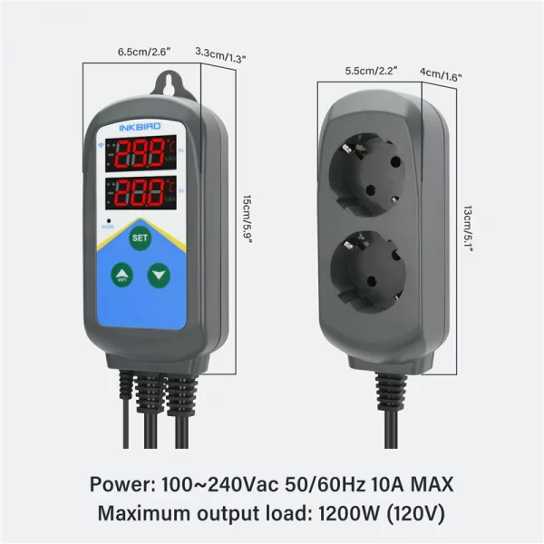 INKBIRD ITC-306T-WIFI Heating and Cooling Dual Relay Temperature Controller for Greenhouse ,Propagation,Cultivation,Brewing - Image 6