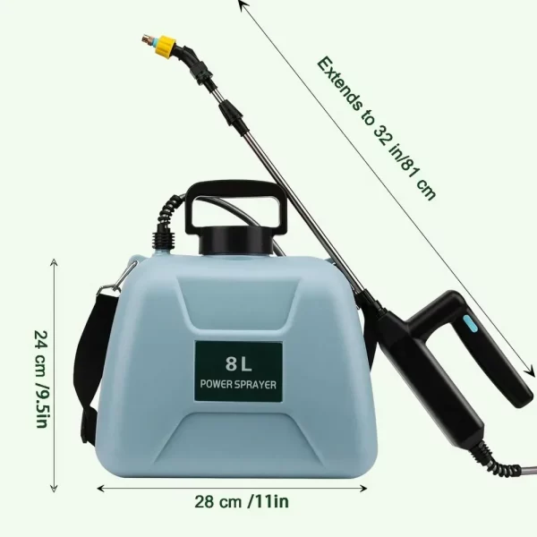 Upgrade 7.4V Battery Powered Sprayer with 4 Mist Nozzles 32in Telescopic Wand Rechargeable Handle or Lawn & Garden - Image 6