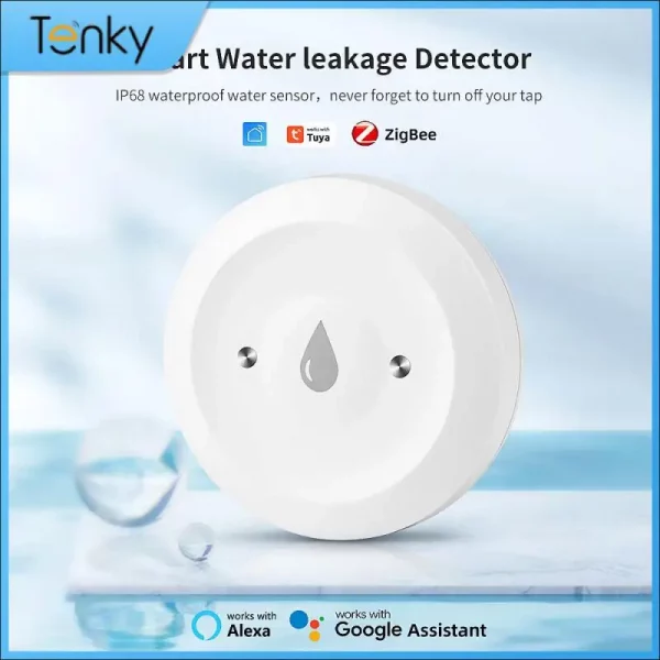 Water Linkage Alarm Water Sensor Scene Linkage Water Leak Detector Long Battery Life App Remote Monitoring Leakage Sensor