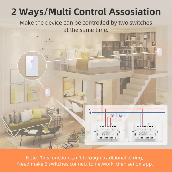 AVATTO Tuya Zigbee Smart Light Switch,Groove Design Touch Button,Smart Life APP Remote Control,Work With Alexa Google Home - Image 5