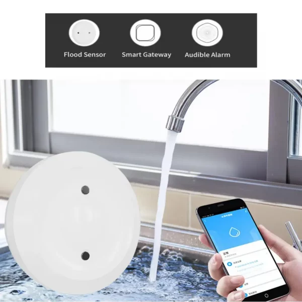 Water Linkage Alarm Water Sensor Scene Linkage Water Leak Detector Long Battery Life App Remote Monitoring Leakage Sensor - Image 5