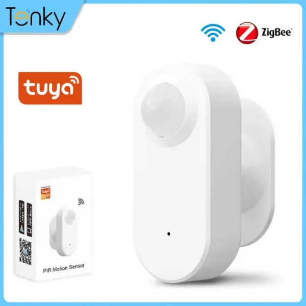 tenky Tuya Zigbee/WiFi Human Presence Detector Smart Human Body PIR Sensor Detector Motion Sensors Support Home Assistant